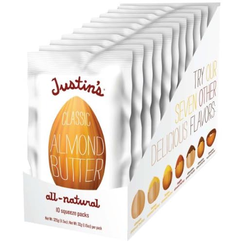 Justin's Nut Butter Natural Classic Almond Butter 10 Count Squeeze Packs, 11.5-Ounce Boxes (Pack of 3) image